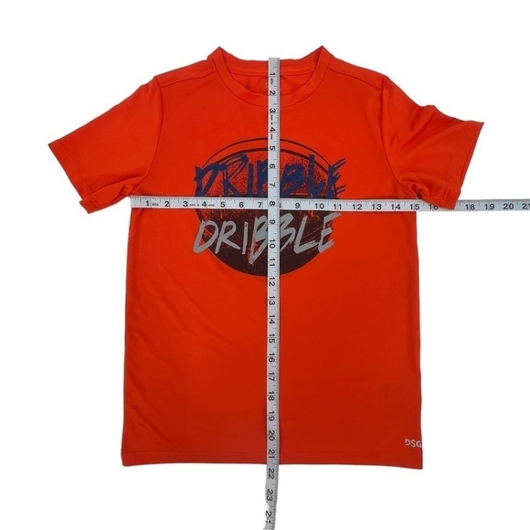 DSG Red Basketball "Dribble Dribble" Short Sleeve Shirt Size Med Boy's - Picture 4 of 5